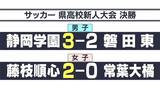 藤枝順心21連覇 男子は静岡学園が連覇 静岡県高校新人大会サッカー競技男女決勝 | 静岡のニュース | SBSNEWS | 静岡放送