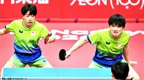 張本智和・篠塚大登ペアが大逆転で金メダルに王手!男子ダブルスで中国ペア下し44年ぶりに決勝進出【アジア大会・卓球】|TBS NEWS DIG