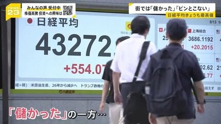 史上初の4万3000円台 日経平均株価が最高値更新 街からは