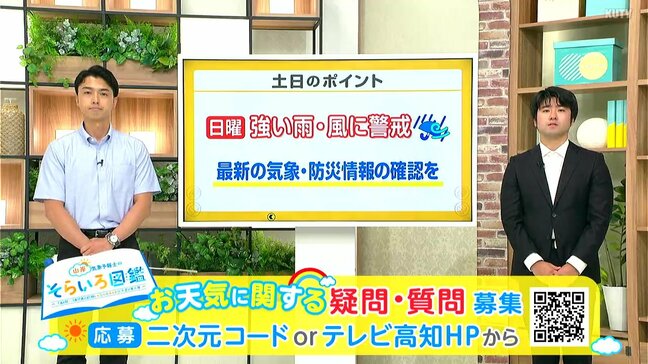 高知の天気 7日(日)は警報級の大雨の可能性も 山岸拓気象予報士が解説|TBS NEWS DIG