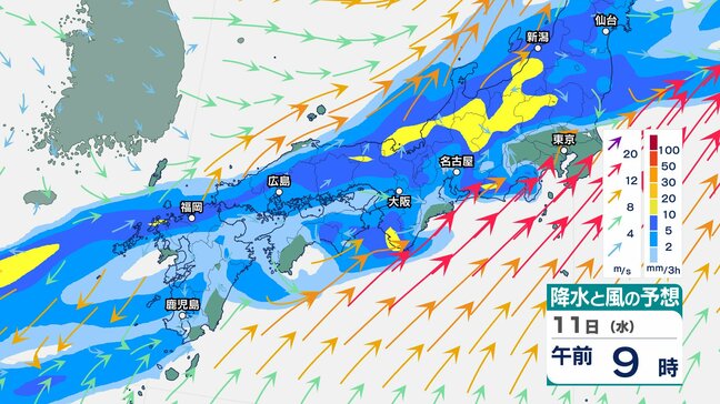 【大雨情報】梅雨前線が西日本に停滞する見込み　近畿地方では大気の状態が非常に不安定に　中部・南部では1時間40ミリの激しい雨が降ること炉も【雨と風のシミュレーション】|TBS NEWS DIG