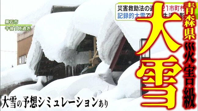 【雪の予想・2日午後9時半現在】「異常です」“災害級の豪雪”の青森県「いくら雪かきしてもなくならない」国道7号は渋滞・鉄道は運休・休校　100人以上がけが・雪下ろしなどで死者も　大雪シミュレーションで見る最新予想は?|TBS NEWS DIG