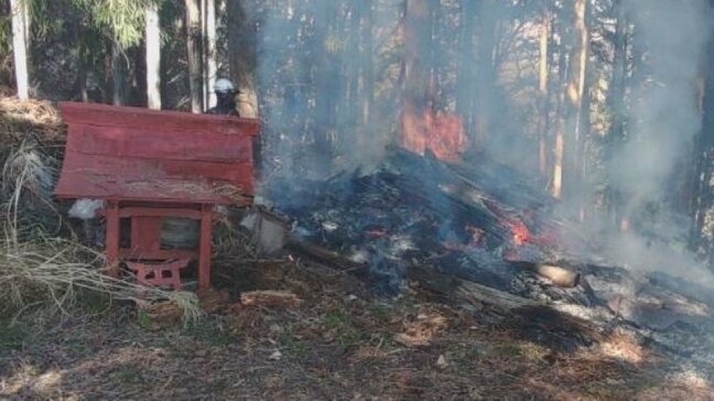 「燃えた切り株がどんどん転がって落ちてきて」山林火災 見えてきた延焼の原因 発生直後に消防団員が撮影した写真を入手 山梨・上野原市|TBS NEWS DIG