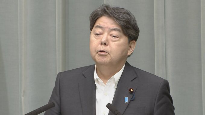 林官房長官、ウクライナへの自衛隊派遣は「検討している事実ない」 マクロン大統領の発言受け