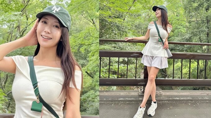 【 気象予報士・穂川果音 】　オフショル×ショートパンツで魅せる涼しげな「森林浴コーデ」を披露　台風17号への注意呼びかけも|TBS NEWS DIG