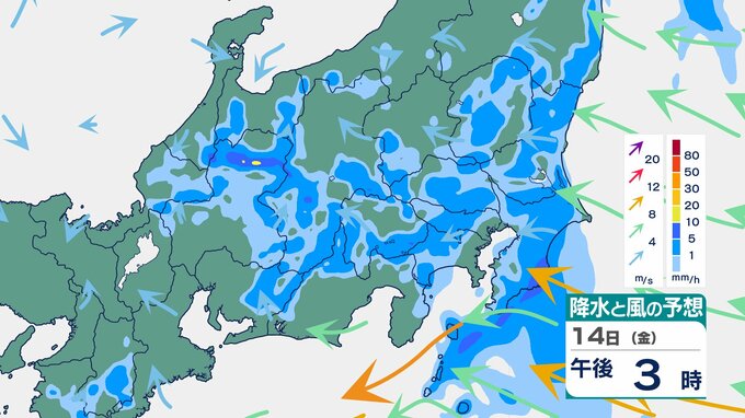 【大雨注意】富山県は14日昼過ぎ〜夜遅くにかけ激しい雷雨の恐れ 浸水や土砂災害に注意・警戒【雨と風シミュレーション1時間毎】　|　富山のニュース｜天気・防災｜チューリップテレビ