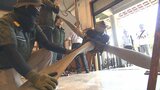 ゼロ戦のエンジンとプロペラ設置 戦後80年特別展示の準備進む 大分県護国神社 | 大分のニュース|OBS NEWS|大分放送