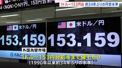 1ドル＝153円台　約34年ぶりの円安水準　神田財務官が市場の動きをけん制| TBS CROSS DIG with Bloomberg