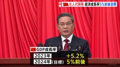 「中国経済が持続的に回復し上向く基盤がまだ盤石ではない」中国2024年経済成長率の目標は去年と同水準のプラス5％前後に設定| TBS CROSS DIG with Bloomberg