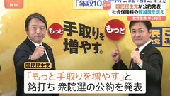 国民民主党が衆議院選挙の公約発表 「もっと手取りを増やす」 社会保険料の軽減策など盛り込む| TBS CROSS DIG with Bloomberg