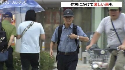 叩きつけるような雨 前線の影響で大気不安定に 夕方まで40ミリの