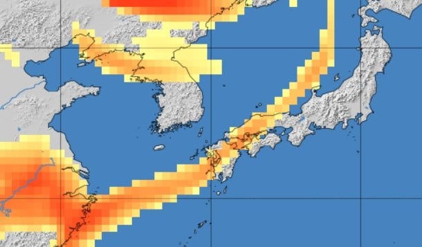 【黄砂】中国地方　22日夜から23日にかけて広い範囲で黄砂が予想　所によっては視程５キロメートル未満に【黄砂予測3時間毎】　|　富山のニュース｜天気・防災｜チューリップテレビ
