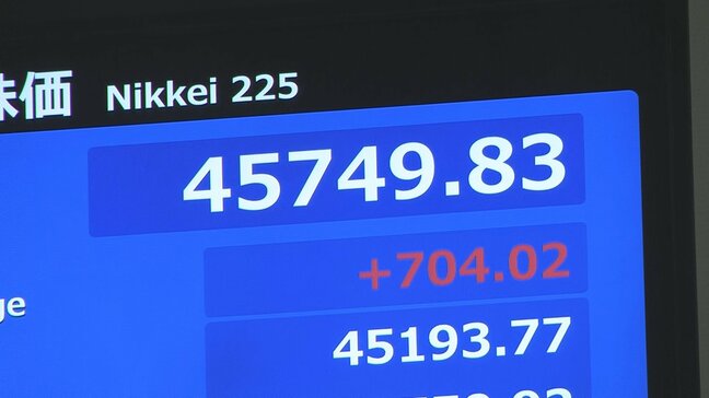 【速報】日経平均株価 一時700円超上昇|TBS NEWS DIG