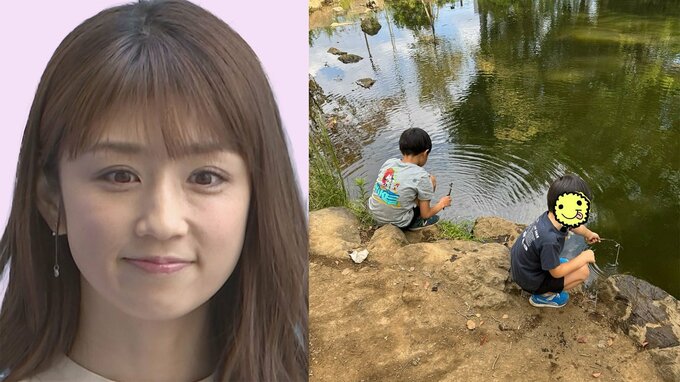 【 小倉優子 】 「秋の自然遊びが大好き」　子どもとザリガニ釣りを満喫　コンビニのスルメと100円ショップのタコ糸を利用|TBS NEWS DIG