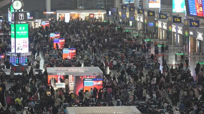 中国「春節」の移動　のべ84億人超　予測は下回る