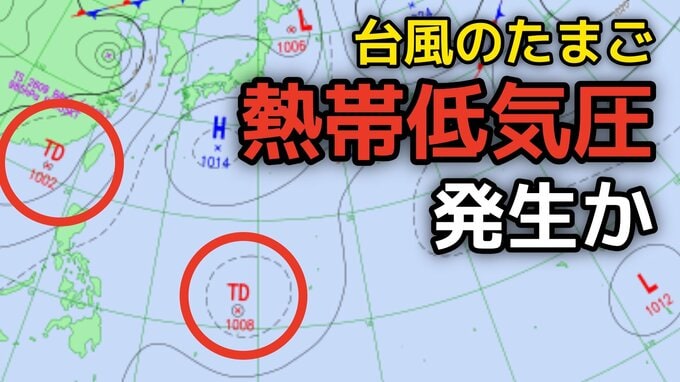 【台風のたまご】新たな「熱帯低気圧」があす（13日）夜までに発生か…今後の動向は？　21日までの雨風シミュレーション【気象庁12日天気図】|TBS NEWS DIG