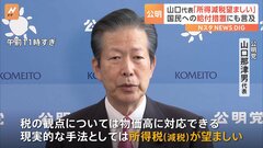 公明･山口代表　減税めぐり「所得税が望ましい」　国民への給付措置にも言及| TBS CROSS DIG with Bloomberg