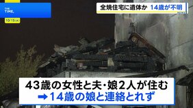 14歳の娘と連絡とれず 茨城・土浦で2階建て住宅全焼 焼け跡から遺体の一部とみられるものが見つかる 母親は喉の痛み訴え搬送|TBS NEWS DIG