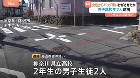 「手っ取り早く現金が手に入ると…」中高年の女性狙ってひったくり繰り返したか　神奈川県立高校2年の男子生徒2人を逮捕 高齢女性からバッグ奪い重傷負わせた疑い|TBS NEWS DIG