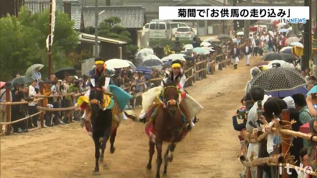 約600年の歴史を誇る愛媛県無形民俗文化財「お供馬の走り込み」 今治市菊間町の加茂神社で開催 人馬一体の少年たちが参道を駆け抜ける|TBS NEWS DIG