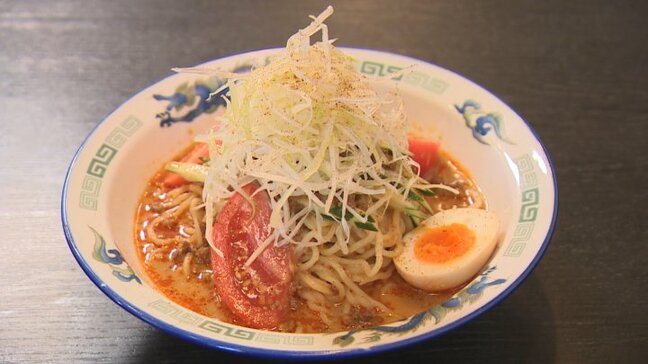 【ひんやりグルメ】夏野菜どっさり 冷やし担々麺　香りを楽しむ 抹茶ざるらーめん　山梨・らーめん食堂れんげ|TBS NEWS DIG