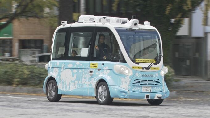 ２年後の実用化目指し自動運転ＥＶバス実証実験開始 　山口・周南|TBS NEWS DIG