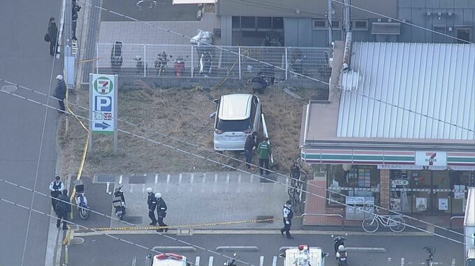 【速報】「車が男性はねてフェンスに突っ込んでいる」コンビニで中学3年の男子生徒がはねられ心肺停止の状態　大阪・東大阪市|TBS NEWS DIG