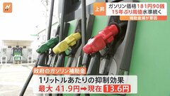 政府が“補助金”を段階的に縮小　1リットル「180円台」ガソリン高騰 15年ぶり水準| TBS CROSS DIG with Bloomberg