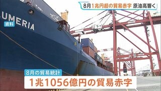 8月の貿易赤字1.1兆円　原油高騰、円安進み4か月連続の赤字| TBS CROSS DIG with Bloomberg