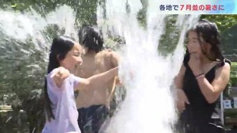 高岡市伏木で今季最高の２８．９℃　富山市では子どもたちが水遊び　各地で真夏日一歩手前の暑さに　富山　|　富山県のニュース｜チューリップテレビ