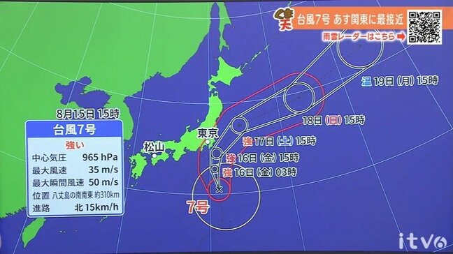 16日(金)は夏空広がり猛暑が続く 熱中症に警戒を|TBS NEWS DIG