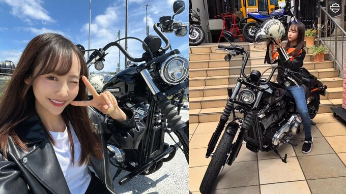 【 丸りおな 】　愛車ハーレー『ストリートボブ』での “箱根ツーリング動画” に反響　 立ちゴケ乗り越え『アメフェス』パレードへ着々と前進|TBS NEWS DIG
