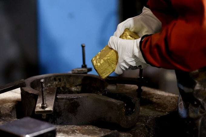 金が1週間ぶり高値に上昇、イラン戦争めぐる楽観広がる－ドル下落