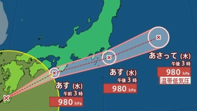 【台風情報】台風6号（チャンミー）最新進路　東海・近畿・四国・九州南部で線状降水帯の危険高まる　今夜から明日にかけ警戒を【気象庁 15時50分発表】|TBS NEWS DIG
