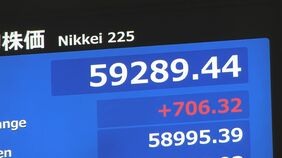 【速報】日経平均株価 一時700円超の上昇 史上初の5万9000円を突破|TBS NEWS DIG