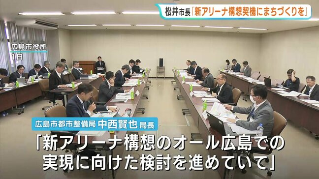 「新アリーナ構想を契機にまちづくりを加速」 松井市長が意欲示す 広島市長と中国地方整備局長との懇談会|TBS NEWS DIG