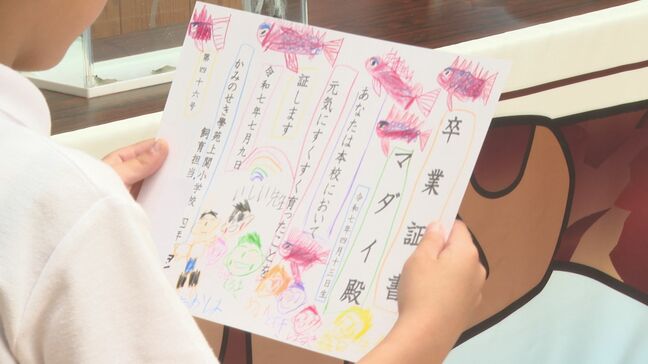 真夏の卒業式・・・卒業生はマダイとクルマエビ 児童が1か月飼育し放流|TBS NEWS DIG