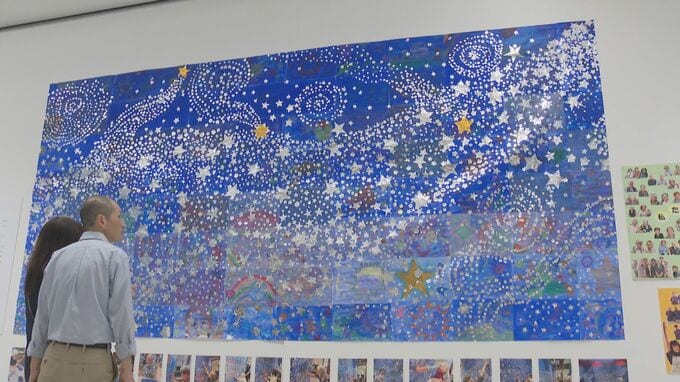 「脳活」から生まれたアート　墨色のキャンバスに満開の桜　高齢者が仕上げた作品が美術館に　|　福岡のニュース｜RKB NEWS｜RKB毎日放送