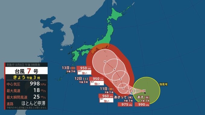 【台風情報】 台風7号　発達しながら北上予想　 お盆休みの日本に影響も　気象庁＆海外予報の台風進路予想　※随時更新　|　RCC NEWS | 広島ニュース | RCC中国放送