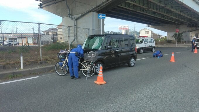 軽乗用車と自転車が衝突事故　自転車の高齢とみられる女性が意識不明の重体【岡山】|TBS NEWS DIG