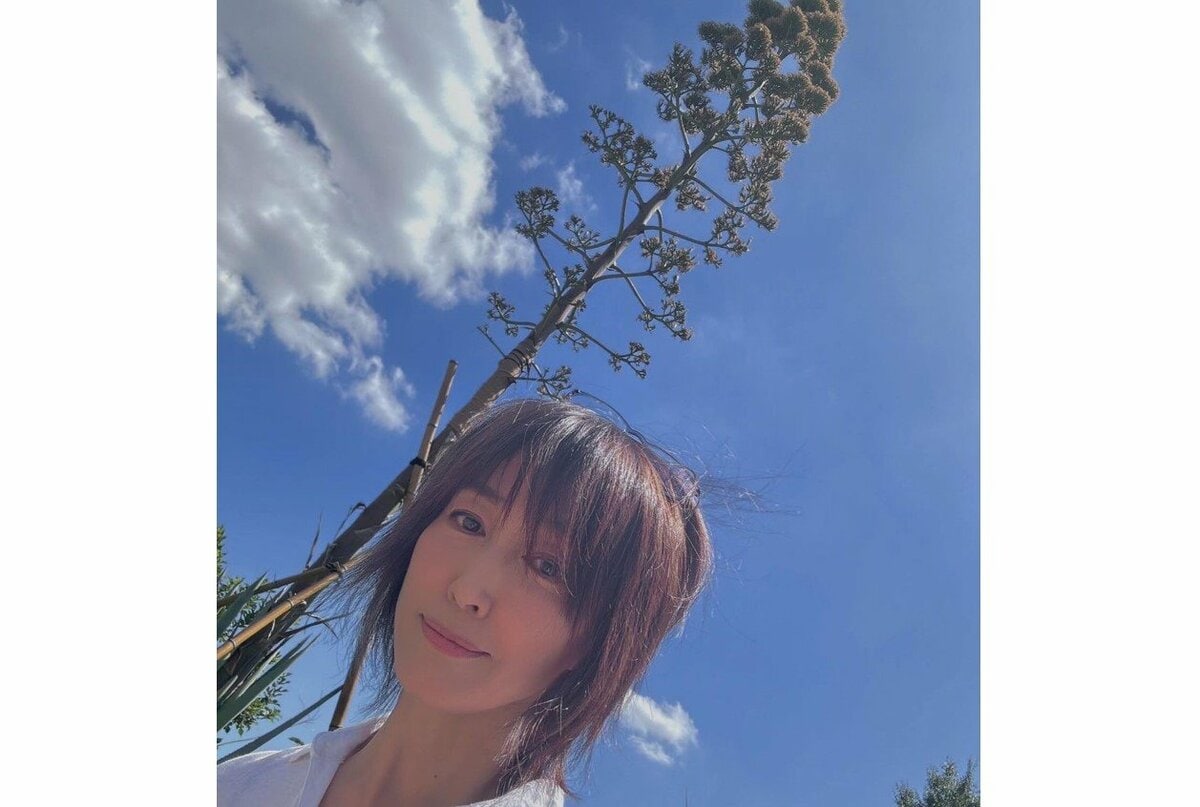 高島礼子さん 「#幻の花」 リュウゼツランと2ショット 「信号より高い高い、感動」 | TBS NEWS DIG フォトギャラリー