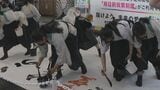 金山駅で高校生が「書道」パフォーマンス…その理由は?「届けよう未来の愛知へ この一票」 | 名古屋・愛知・岐阜・三重のニュース【CBC news】 | CBC web