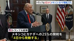 トランプ氏　メキシコ・カナダへの関税「4日から発動」　ダウ平均株価は急落| TBS CROSS DIG with Bloomberg