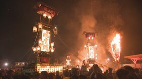 「これがあるから帰ってくる」キリコ乱舞！能登復興への誓い“あばれ祭” 今年は全町会40基のキリコ揃う|TBS NEWS DIG