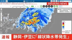 【速報】静岡県伊豆に線状降水帯発生　|TBS NEWS DIG