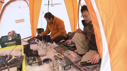 ワカサギ用テント　4人用　上州屋　岩洞湖　 つり具の上州屋 - あなたのフィッシング＆アウトドアライフをサポート