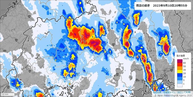 【福山市に大雨洪水警報】福山市の一部で “猛烈な雨”  浸水や洪水の危険度（キキクル）で紫のエリア広がる　夜遅くまで低地の浸水や河川の増水に警戒|TBS NEWS DIG