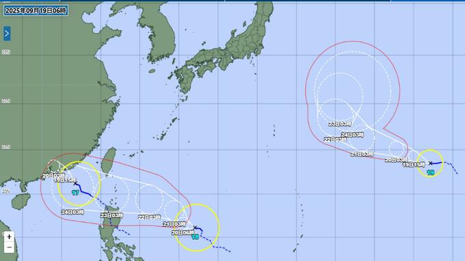 【トリプル台風】台風17号・18号・19号が同時発生　今後の進路は？|TBS NEWS DIG
