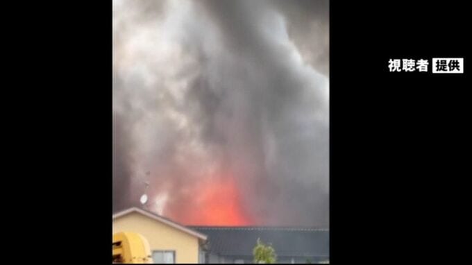 【続報】立ち上る黒煙と炎 のと里山海道近くの住宅地 石川県かほく市松浜の鉄工所で火事 |TBS NEWS DIG