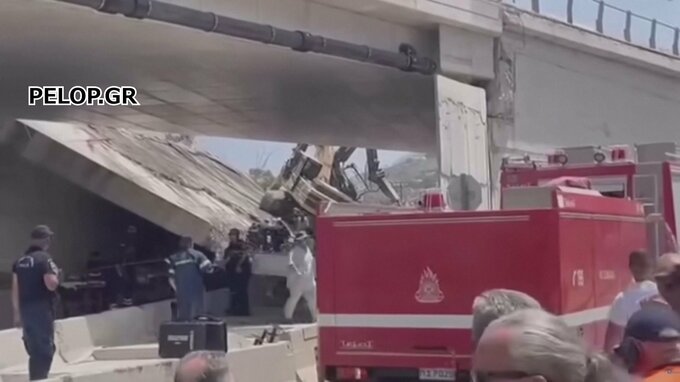 ギリシャで工事中の橋が崩落　少なくとも1人死亡|TBS NEWS DIG